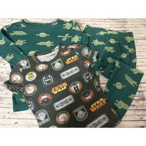 GAP Size 10 Kids Boys Star Wars Pajamas Organic Cotton 3 Piece Snug Long Johns